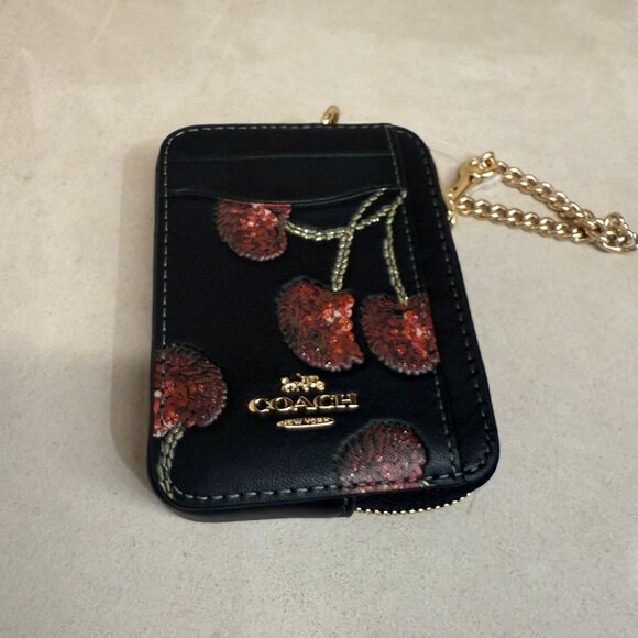 Coach Handbags - coach Zip Card Case With Cherry Print cdf99